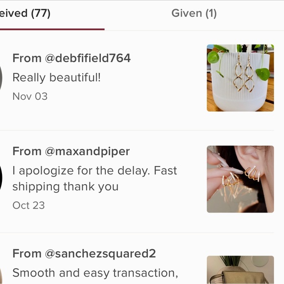 Spiral wave curl Gold color Earrings - Picture 4 of 11